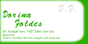 dorina foldes business card