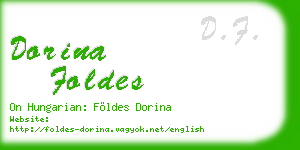 dorina foldes business card